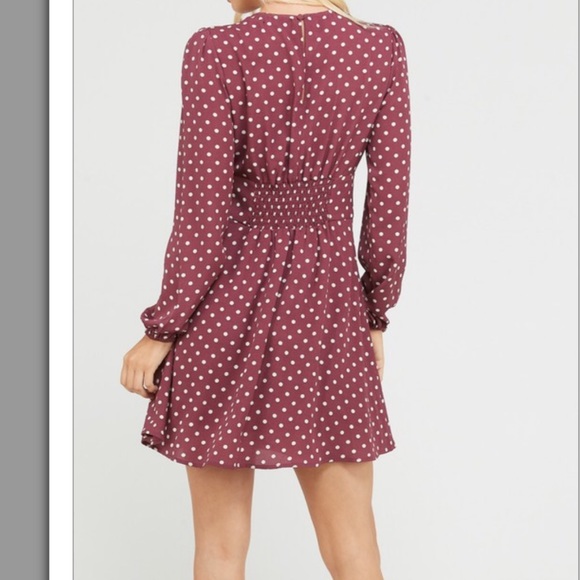 Long Sleeve Empire Waist button front Mini Dress - Picture 2 of 8